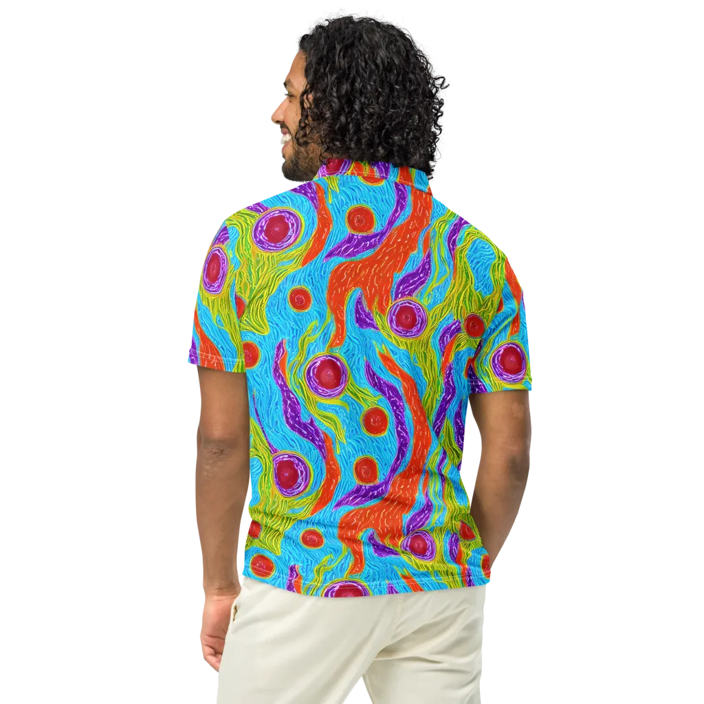 Chromatic Harvest on Men's Slim Fit Polo Shirt — Back