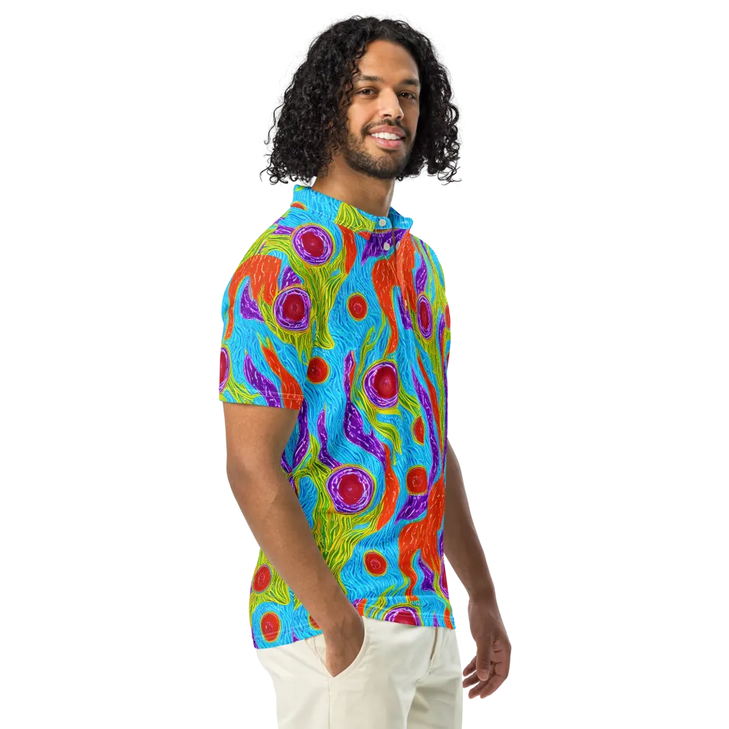 Chromatic Harvest on Men's Slim Fit Polo Shirt — Right Front