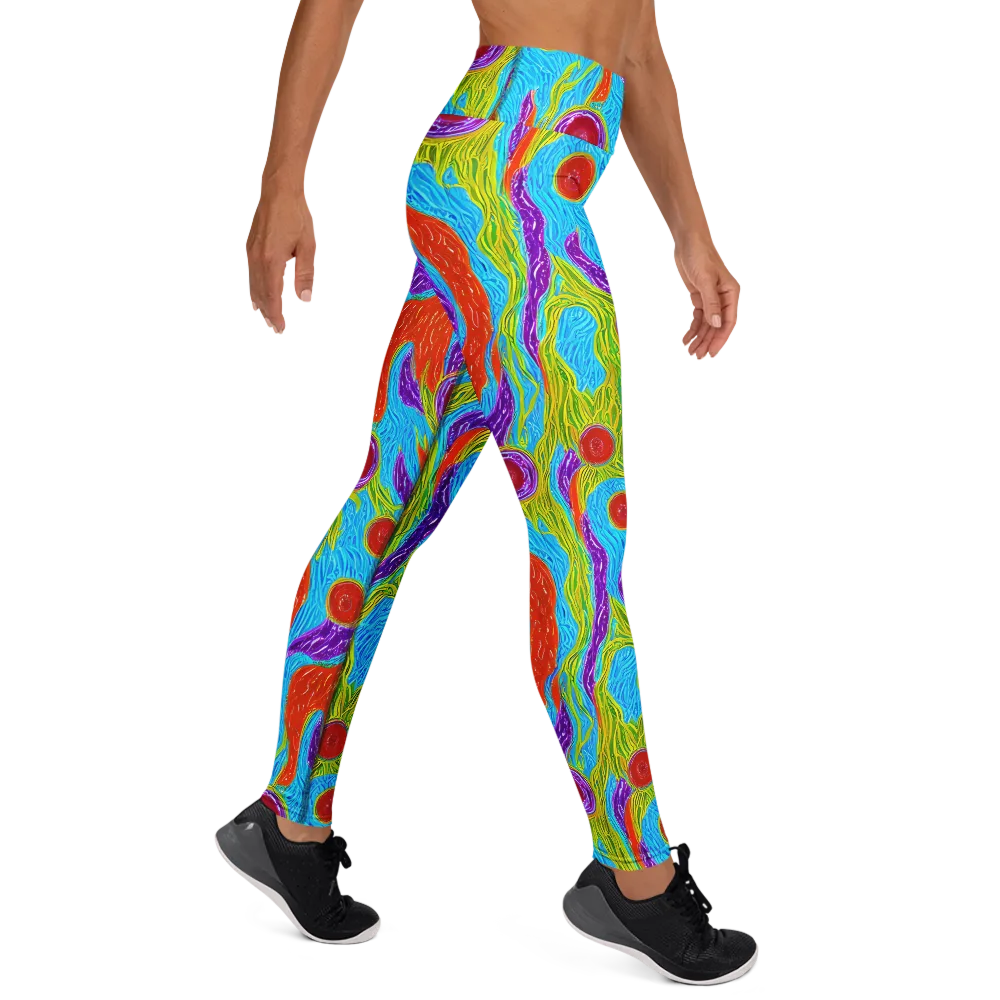 Chromatic Harvest on Yoga Leggings — Right