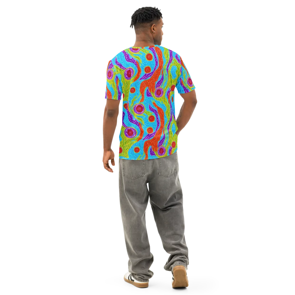 Chromatic Harvest on Men's Cotton Crew Neck T-Shirt — Back