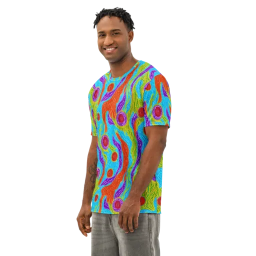 Chromatic Harvest on a Men's Cotton Crew Neck T-Shirt