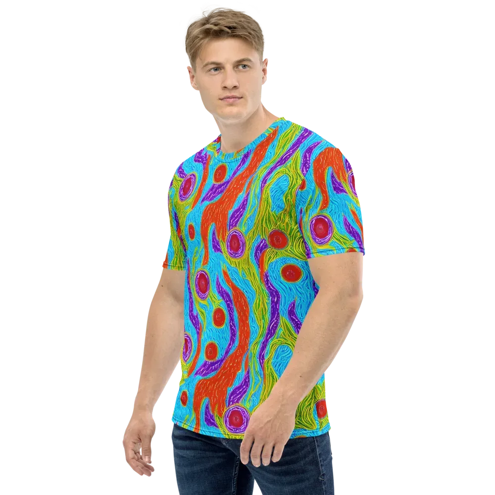 Chromatic Harvest on Men's Crew Neck T-Shirt — Left