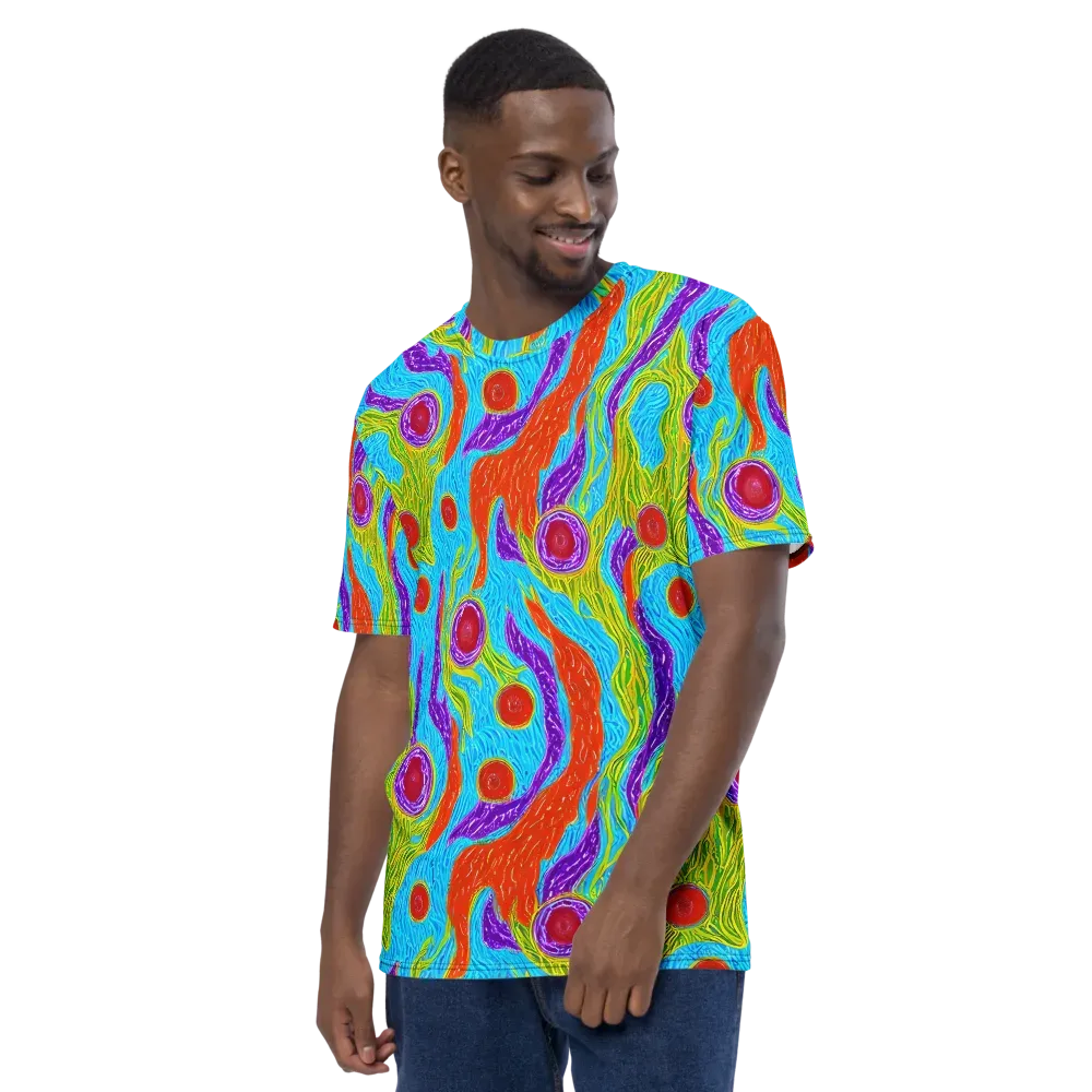 Chromatic Harvest on Men's Crew Neck T-Shirt — Left