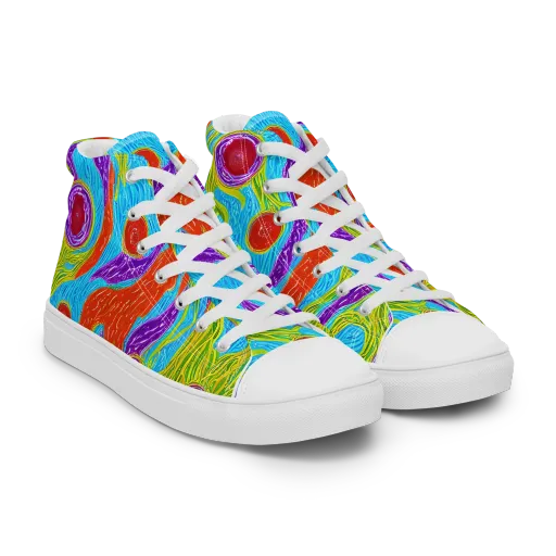 Chromatic Harvest on a Men's High Top Canvas Shoes