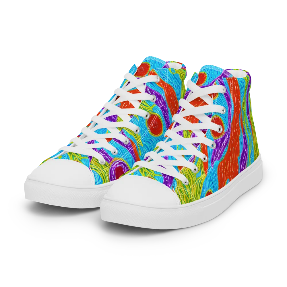 Chromatic Harvest on Women's High Top Canvas Shoes — Left Front