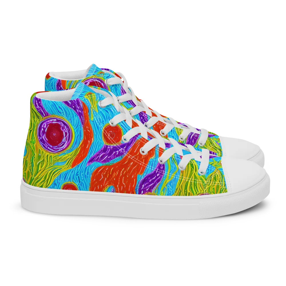 Chromatic Harvest on Women's High Top Canvas Shoes — Right