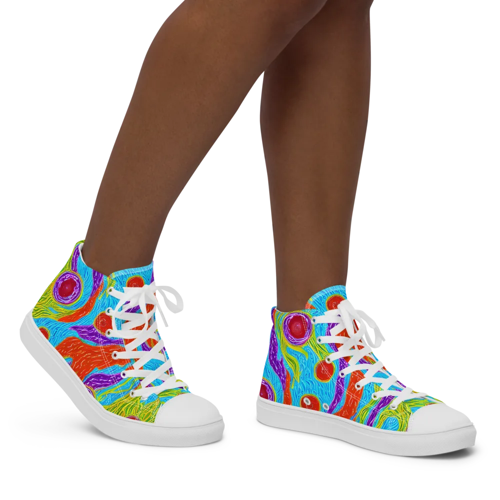 Chromatic Harvest on Women's High Top Canvas Shoes — Right