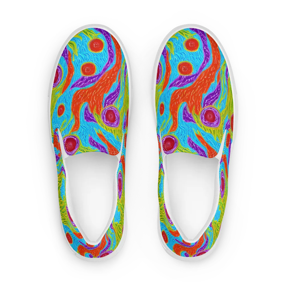 Chromatic Harvest on Men's Slip-On Canvas Shoes — Front