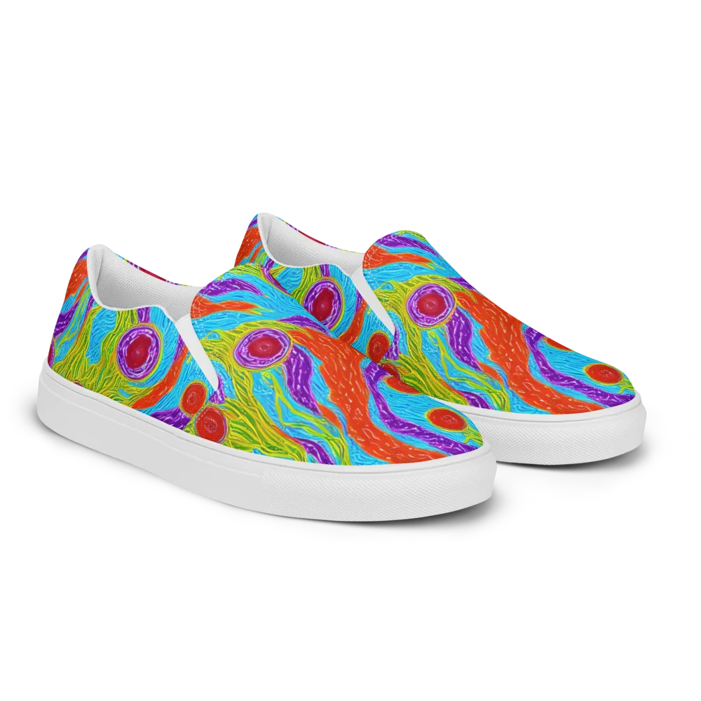 Chromatic Harvest on Men's Slip-On Canvas Shoes — Right Front