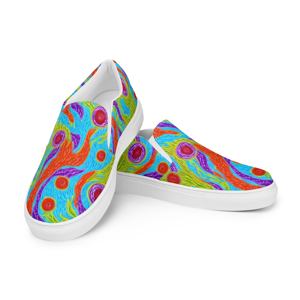 Chromatic Harvest on Men's Slip-On Canvas Shoes — Left Front