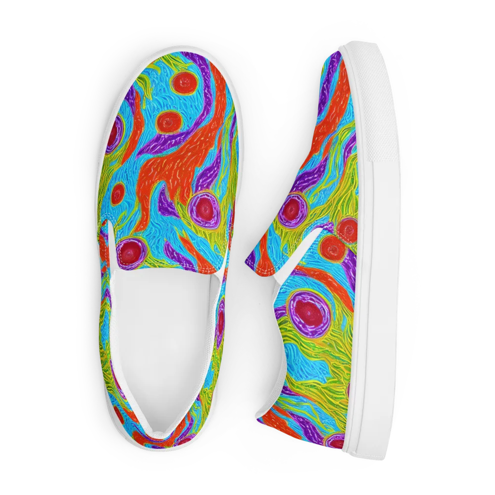 Chromatic Harvest on Men's Slip-On Canvas Shoes — Front