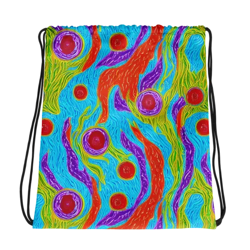 Chromatic Harvest on a Drawstring Bag