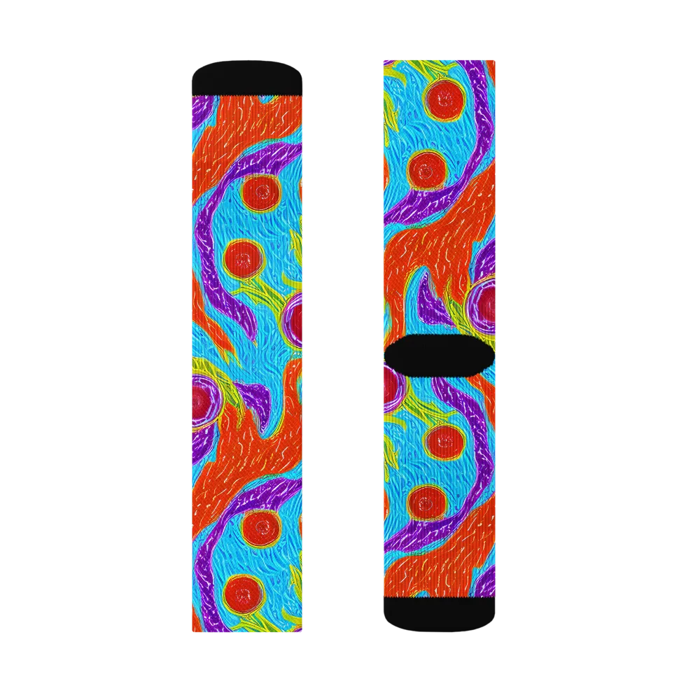 Chromatic Harvest on Socks — Left Sock