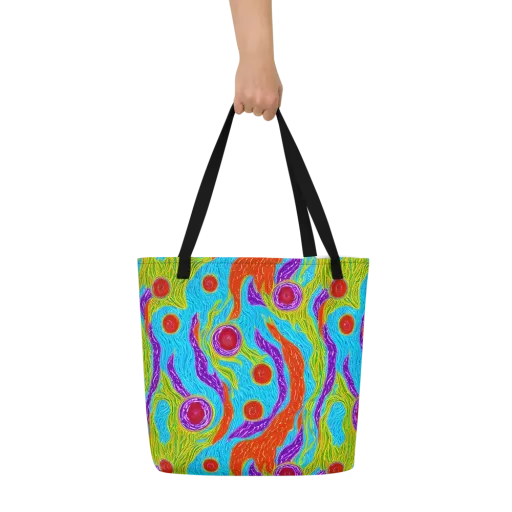 Chromatic Harvest on a Large Tote Bag W/ Pocket