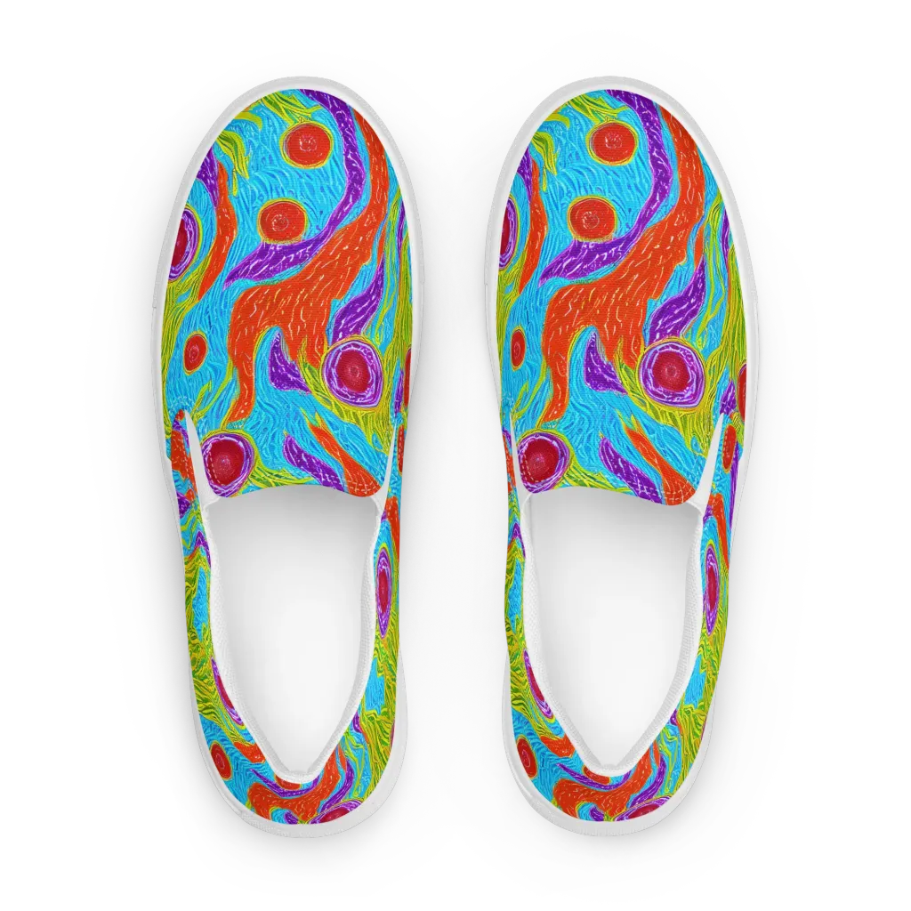 Chromatic Harvest on Women's Slip-On Canvas Shoes — Front