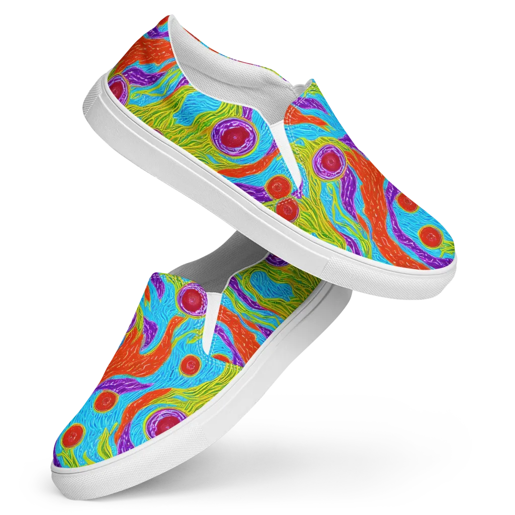 Chromatic Harvest on Women's Slip-On Canvas Shoes — Front