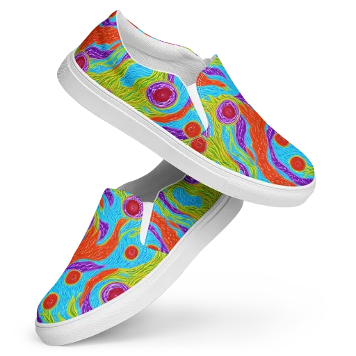 Chromatic Harvest on a Women's Slip-On Canvas Shoes
