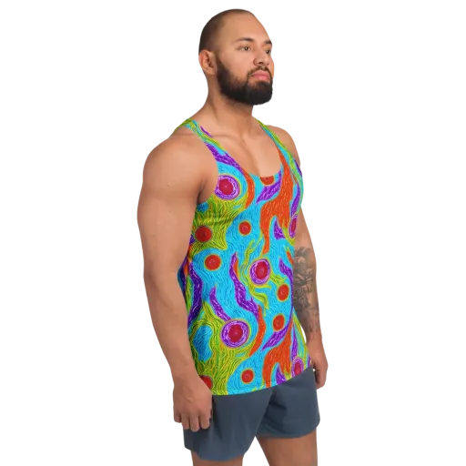 Chromatic Harvest on a Men's Tank Top