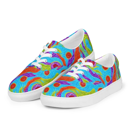 Chromatic Harvest on a Men's Lace-Up Canvas Shoes