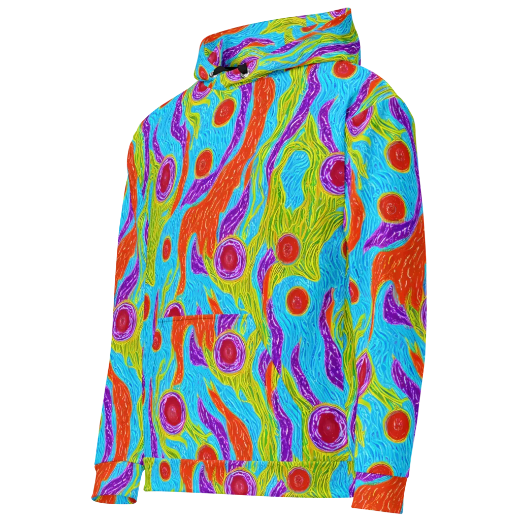 Chromatic Harvest on Cotton Hoodie — Left Front