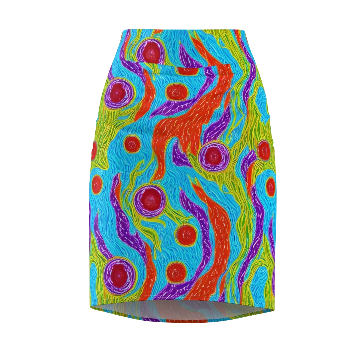 Chromatic Harvest on Pencil Skirt — Front