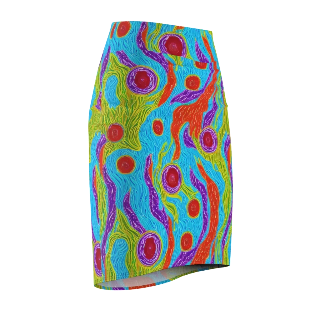 Chromatic Harvest on Pencil Skirt — Front Side