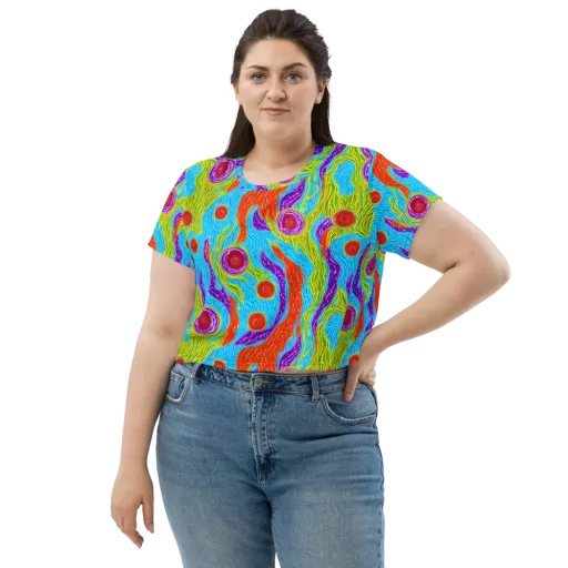 Chromatic Harvest on a Crop Tee