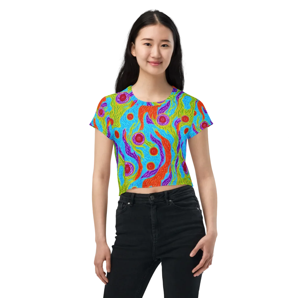 Chromatic Harvest on Crop Tee — Front