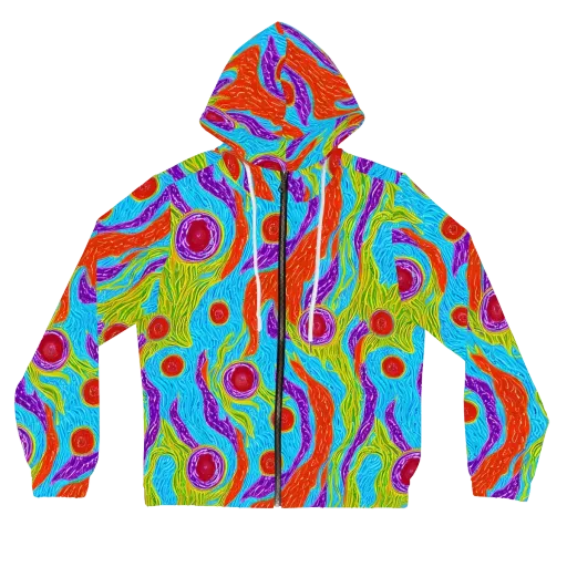 Chromatic Harvest on a Women's Full-Zip Hoodie