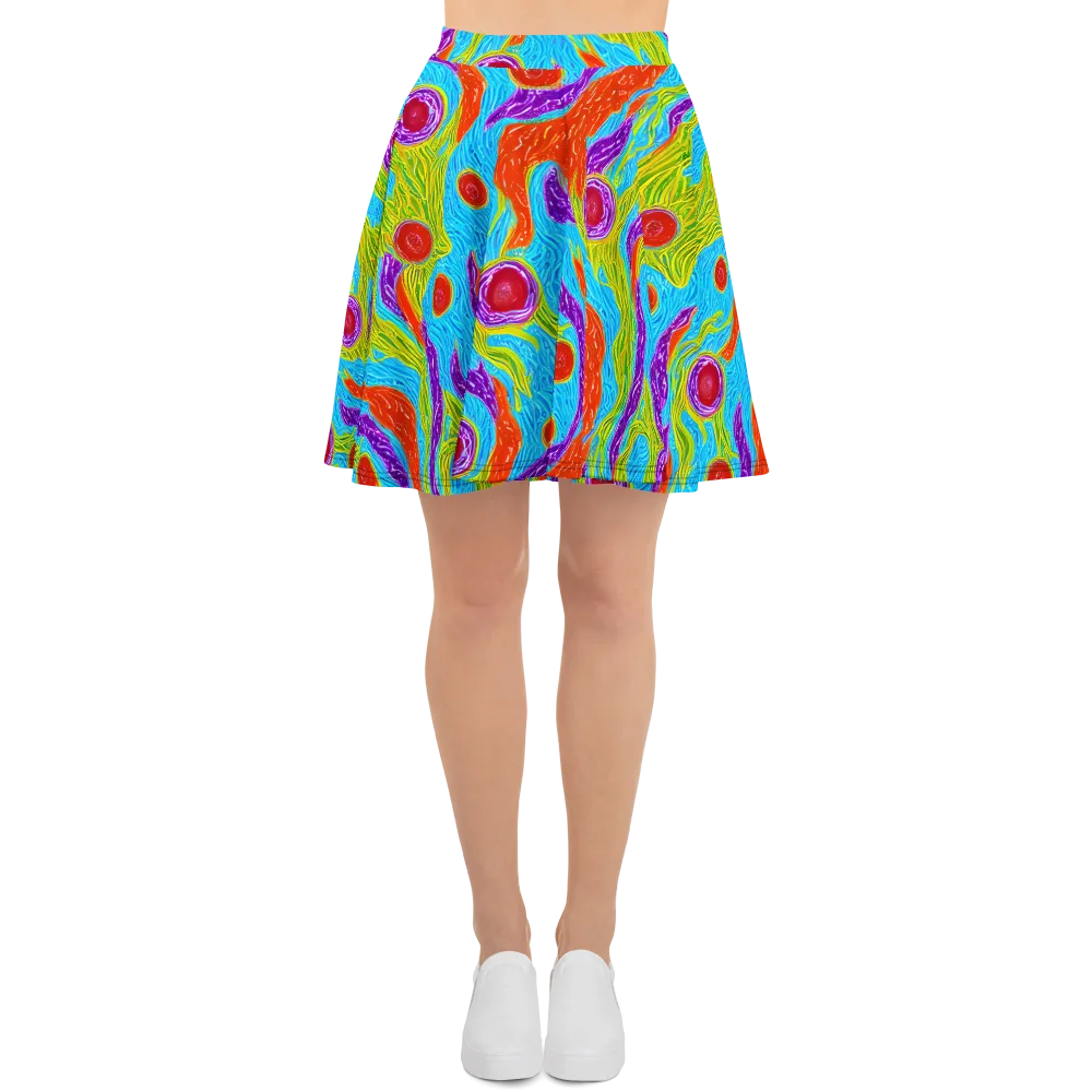 Chromatic Harvest on Skater Skirt — Front