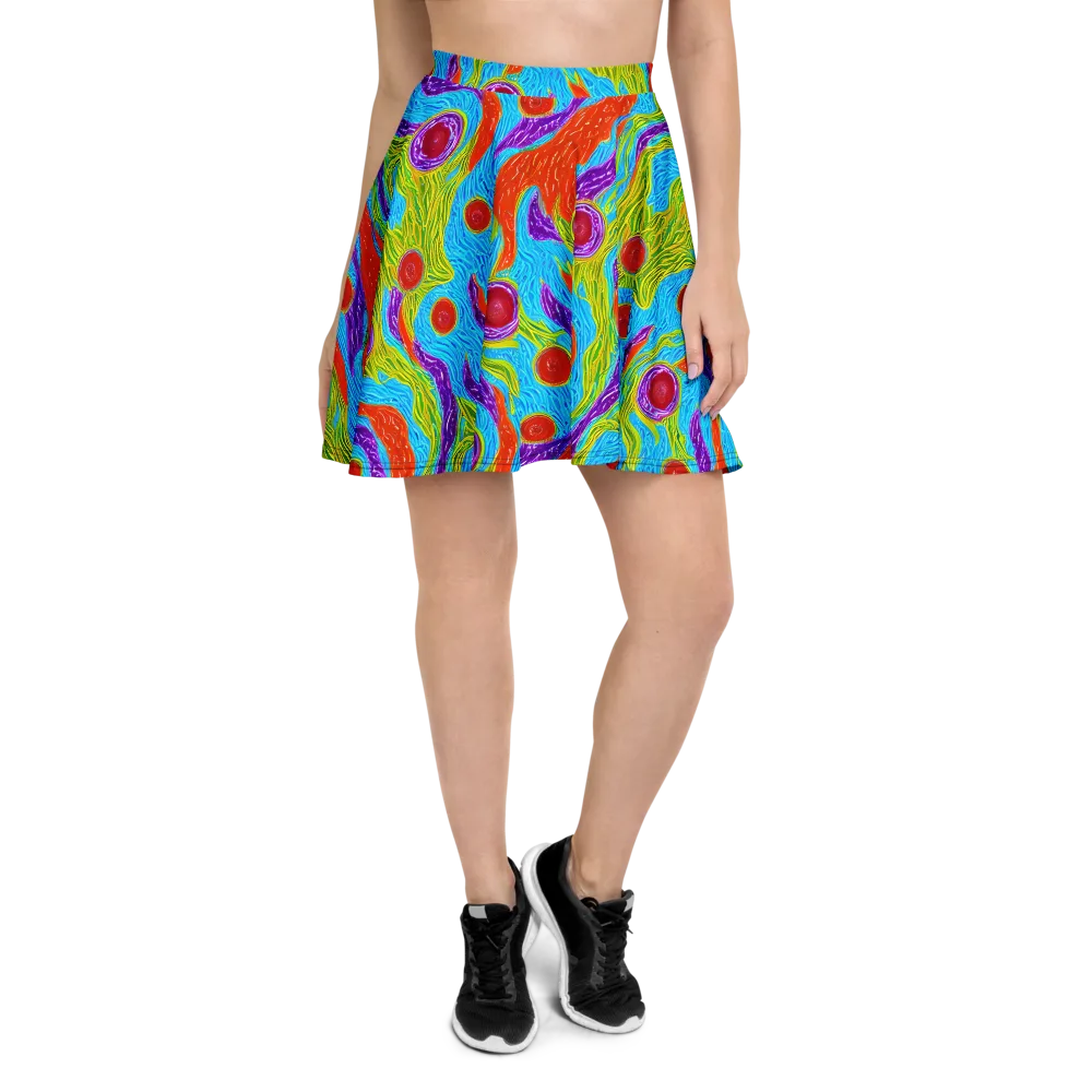 Chromatic Harvest on Skater Skirt — Front