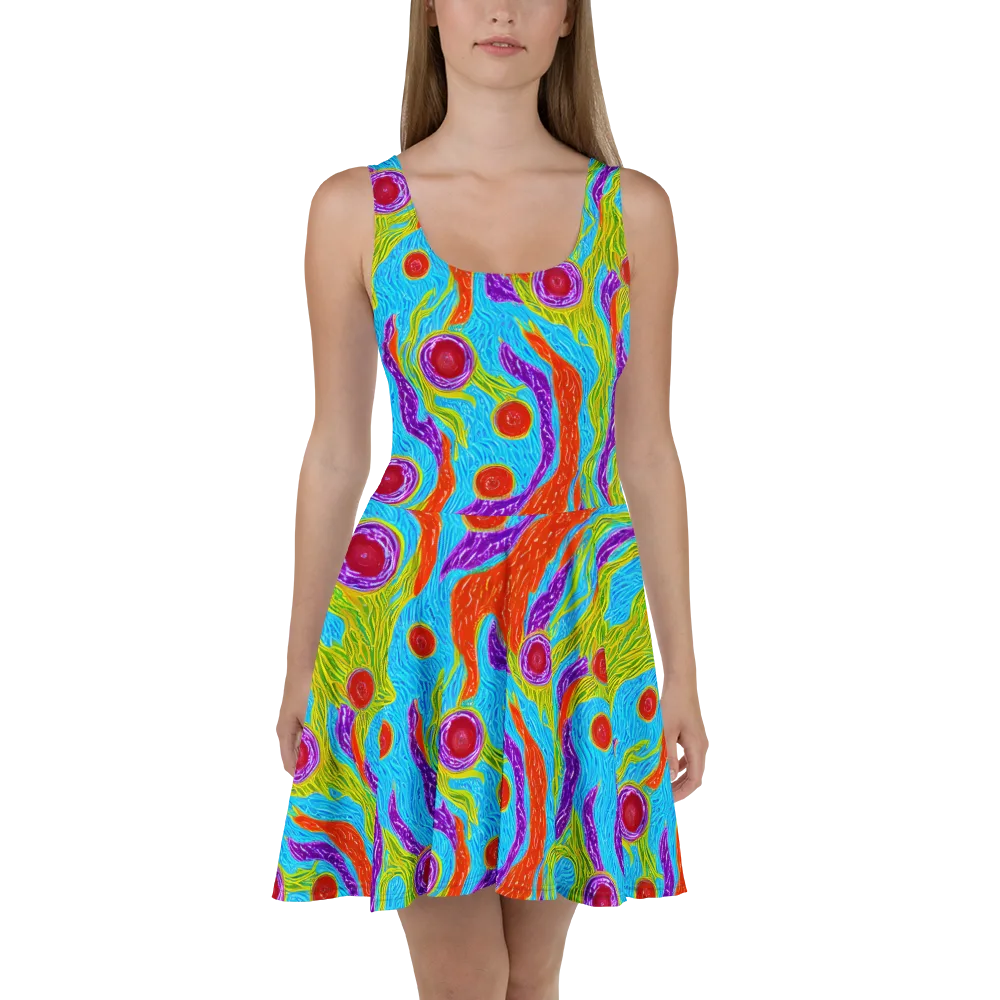 Chromatic Harvest on Skater Dress — Front