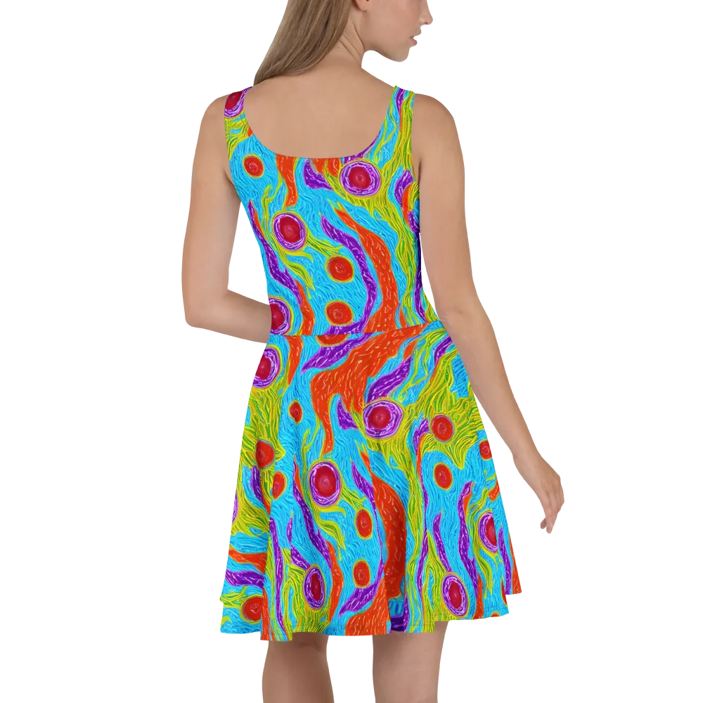 Chromatic Harvest on Skater Dress — Back