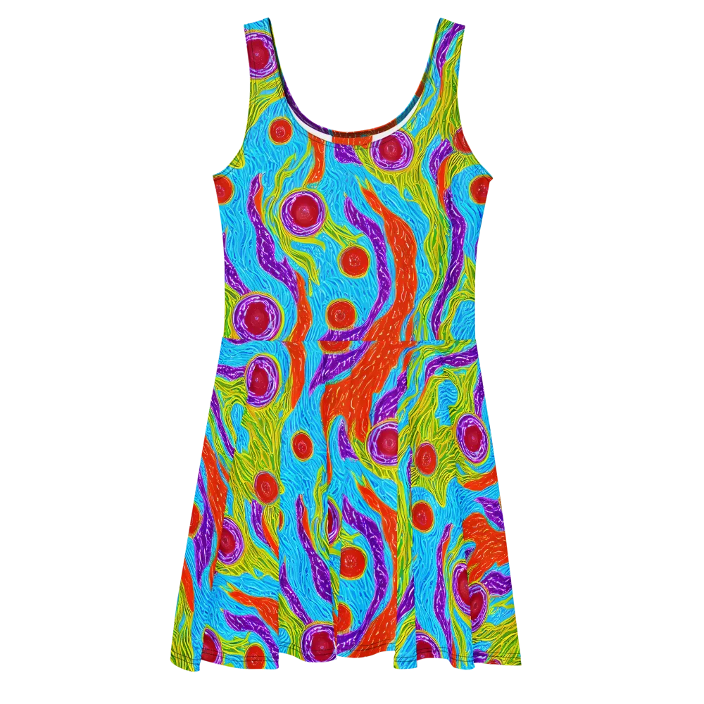 Chromatic Harvest on Skater Dress — Front