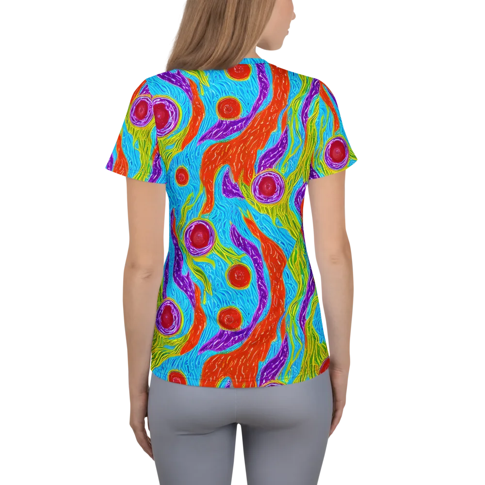 Chromatic Harvest on Women's Athletic T-Shirt — Back