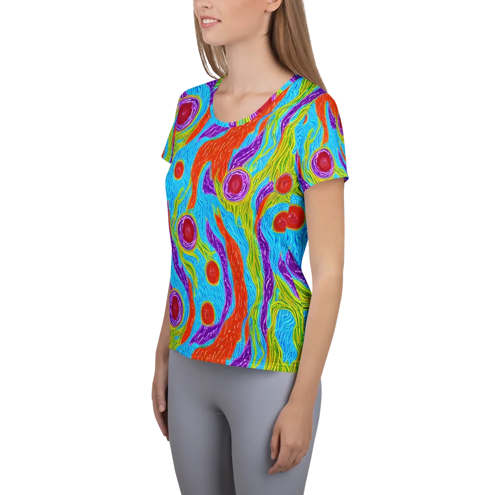 Chromatic Harvest on Women's Athletic T-Shirt — Left