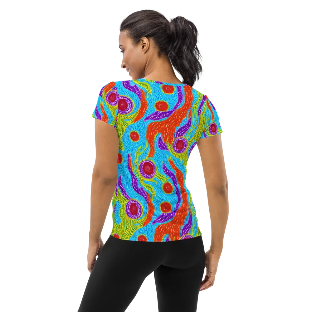 Chromatic Harvest on Women's Athletic T-Shirt — Back