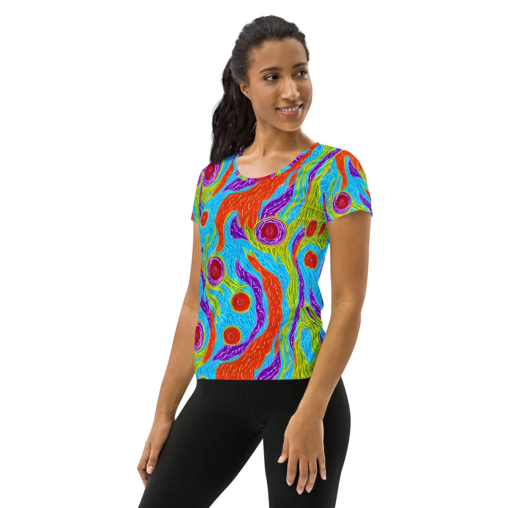 Chromatic Harvest on Women's Athletic T-Shirt — Left
