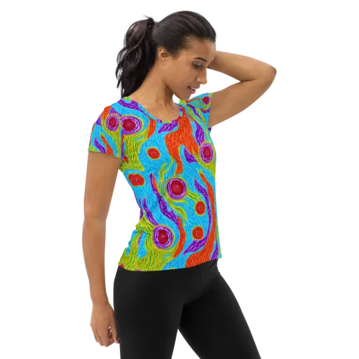 Chromatic Harvest on a Women's Athletic T-Shirt