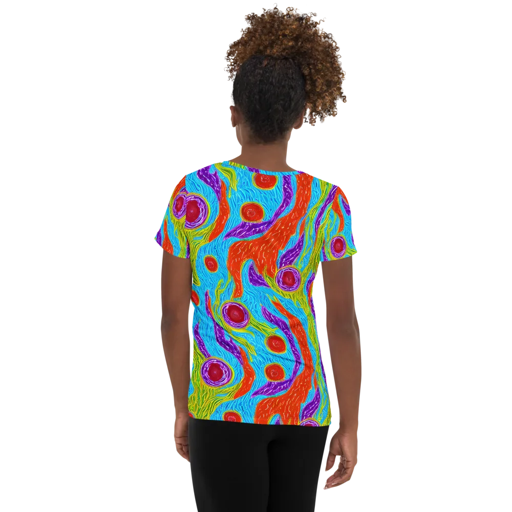 Chromatic Harvest on Women's Athletic T-Shirt — Back