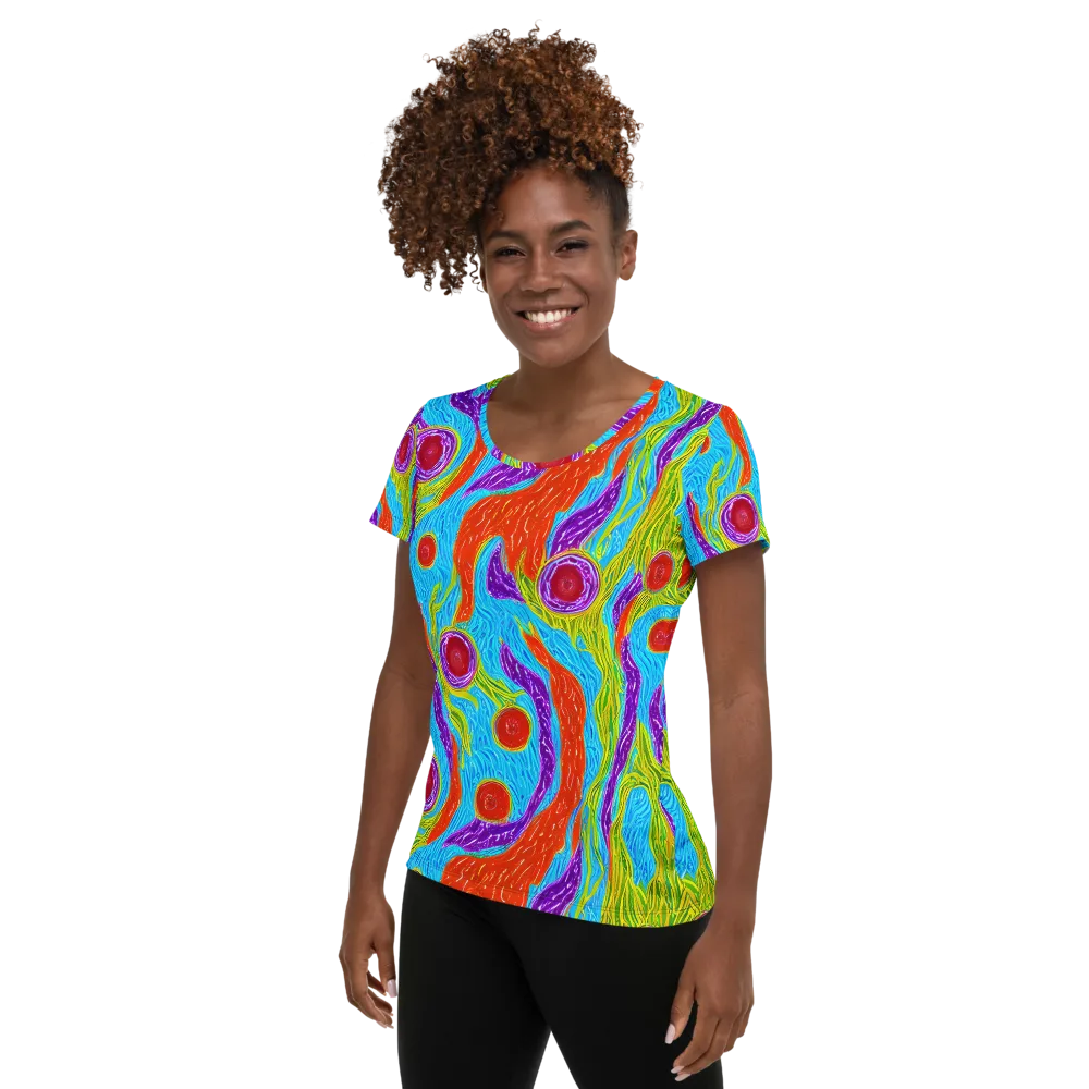 Chromatic Harvest on Women's Athletic T-Shirt — Left