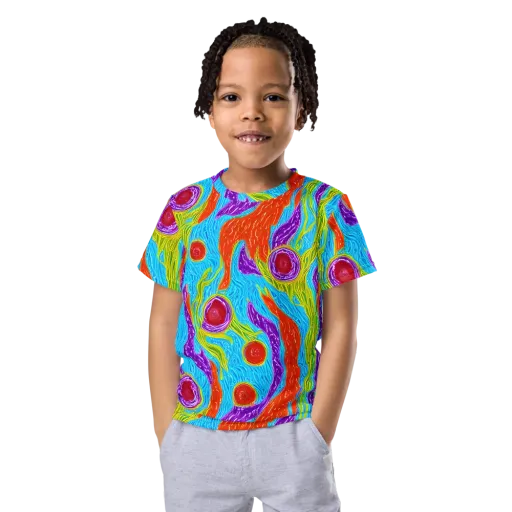 Chromatic Harvest on a Kids Crew Neck T-Shirt
