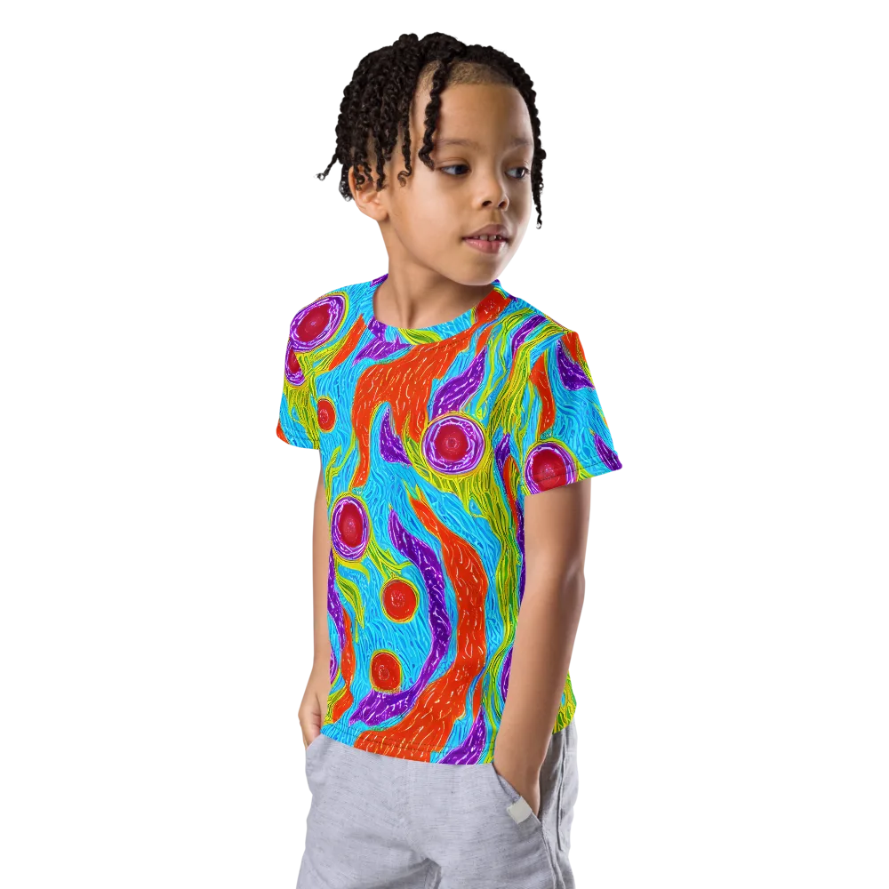 Chromatic Harvest on Kids Crew Neck T-Shirt — Left Front