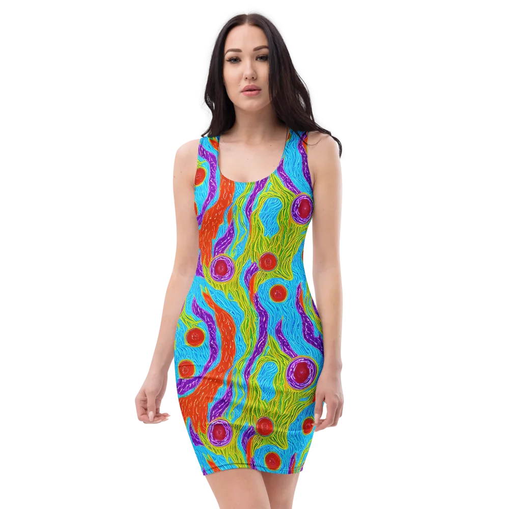 Chromatic Harvest on Bodycon Dress — Front