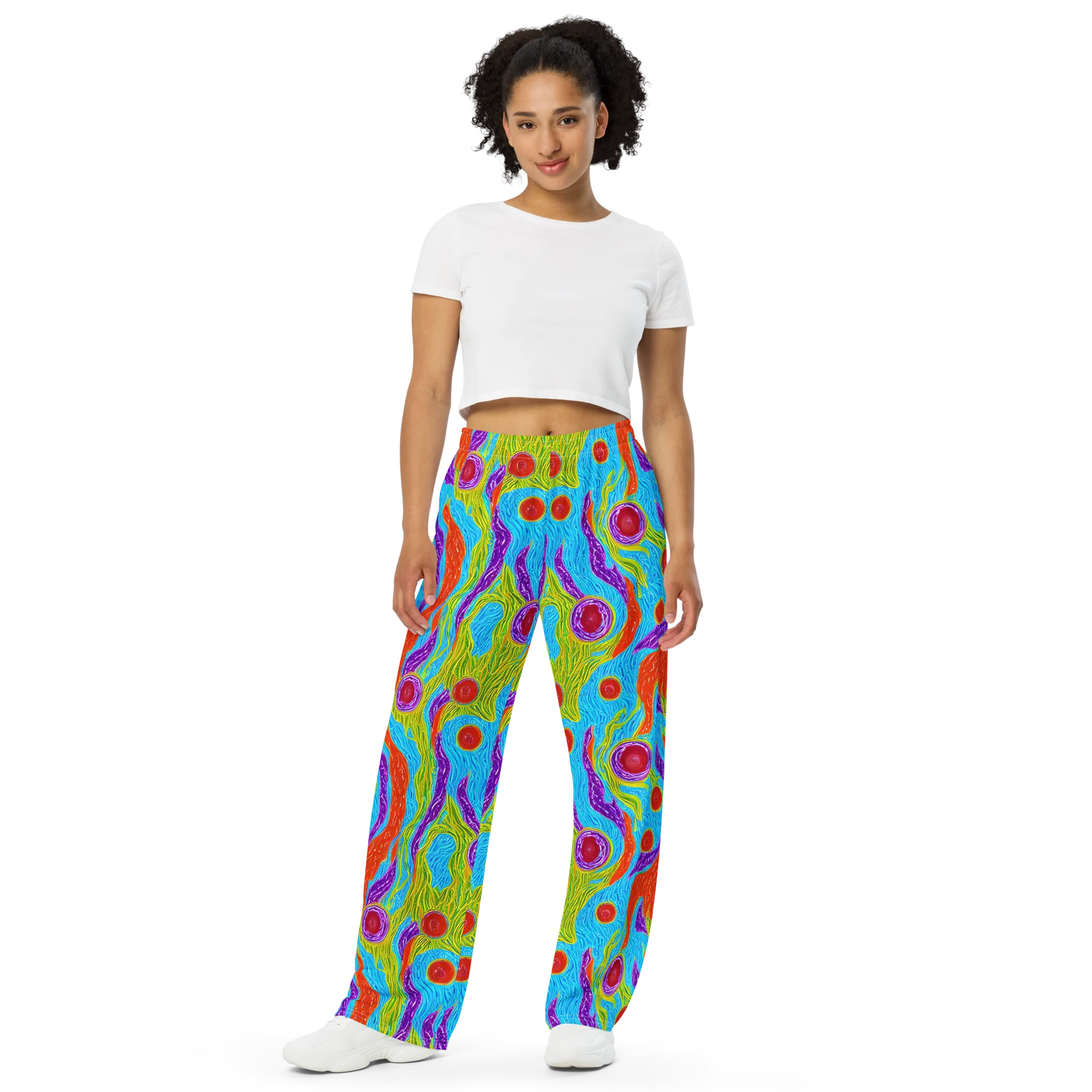 Chromatic Harvest on Wide-Leg Pants — Front
