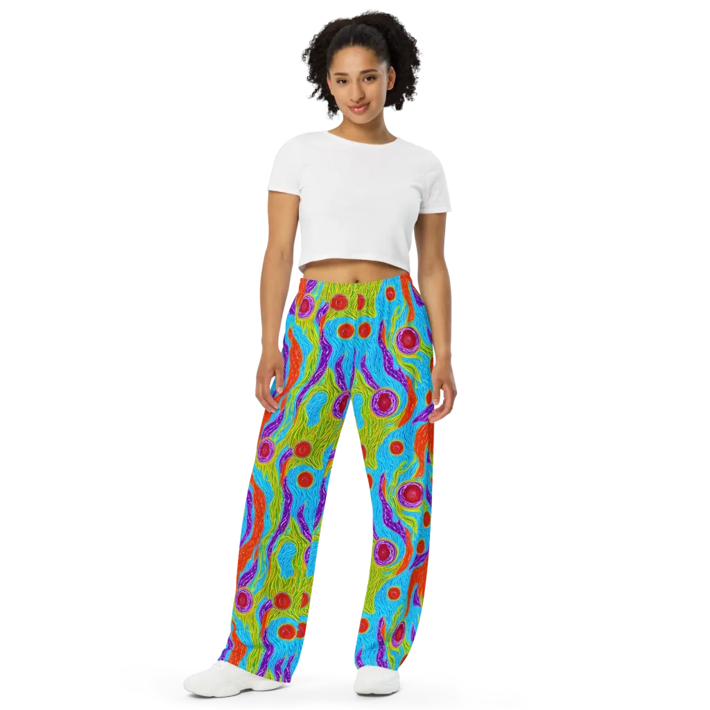 Chromatic Harvest on Wide-Leg Pants — Front