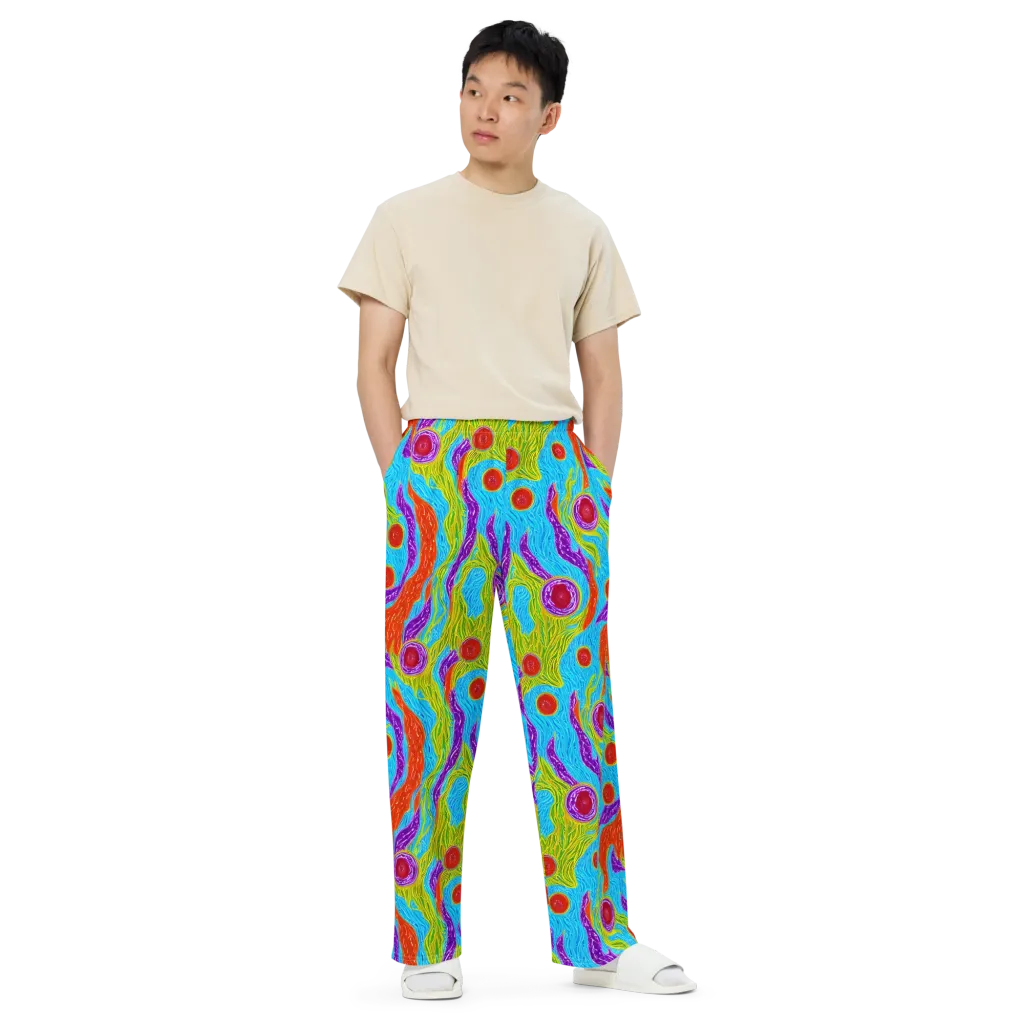 Chromatic Harvest on Wide-Leg Pants — Front