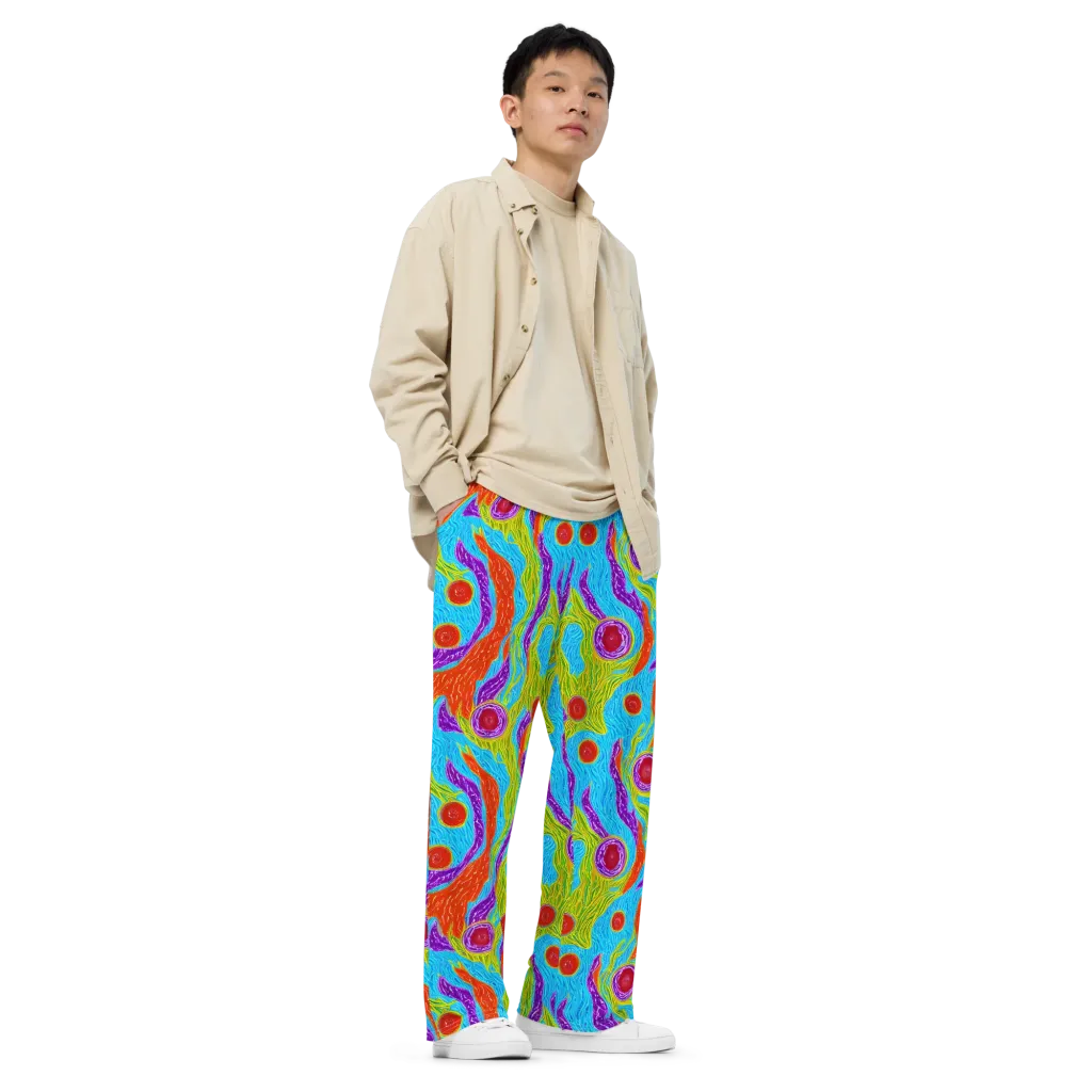 Chromatic Harvest on Wide-Leg Pants — Right Front