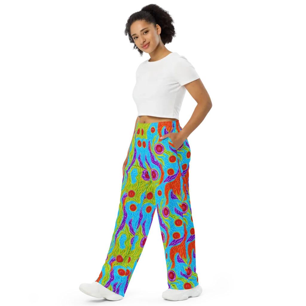 Chromatic Harvest on Wide-Leg Pants — Left Front