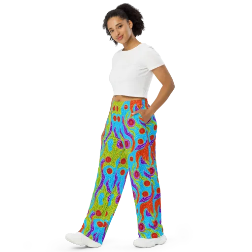 Chromatic Harvest on a Wide-Leg Pants